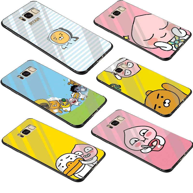 

Gerleek Glass TPU Kakao Case Case Cover for for Samsung S7 Edge S9 S8 Plus Note 8 9 S10