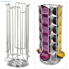 Sweettreats Top Home Solutions Revolving Rotating 24 Capsule Coffee Pod Holder Tower Stand Rack For Dolce Gusto