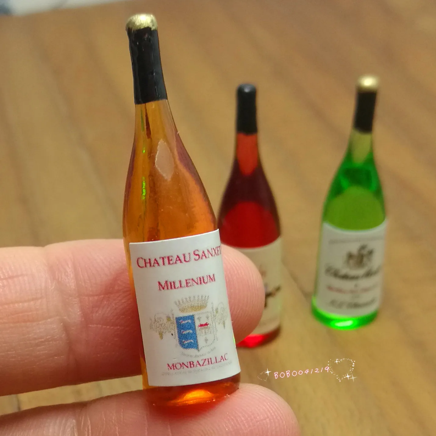 Mini 3 bottle of Foreign Wine Dollhouse Miniature Model AccessoriesFT 