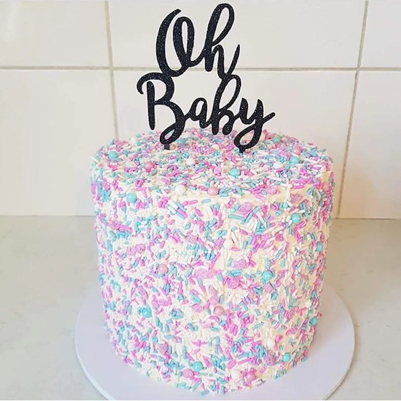 

2pcs black glitter acrylic one first birthday cake topper and 1st birthday cake decoration
