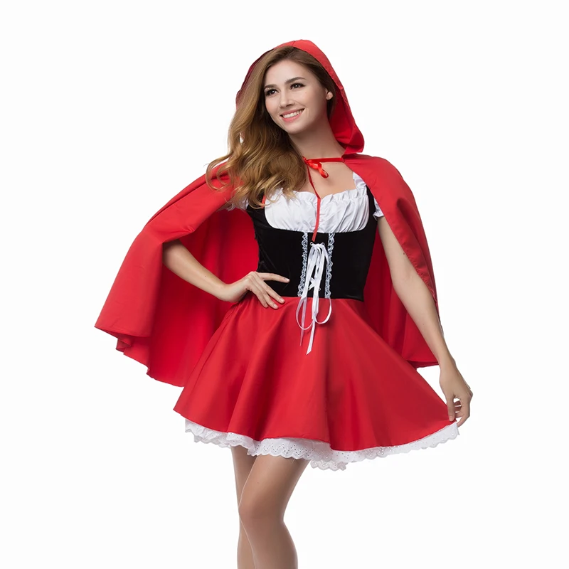 Hoge Kwaliteit Roodkapje Kostuum Fancy Volwassen Hallowen Dressing Up Fantasia Feminina Kerst Kostuums Plus Size 6XL