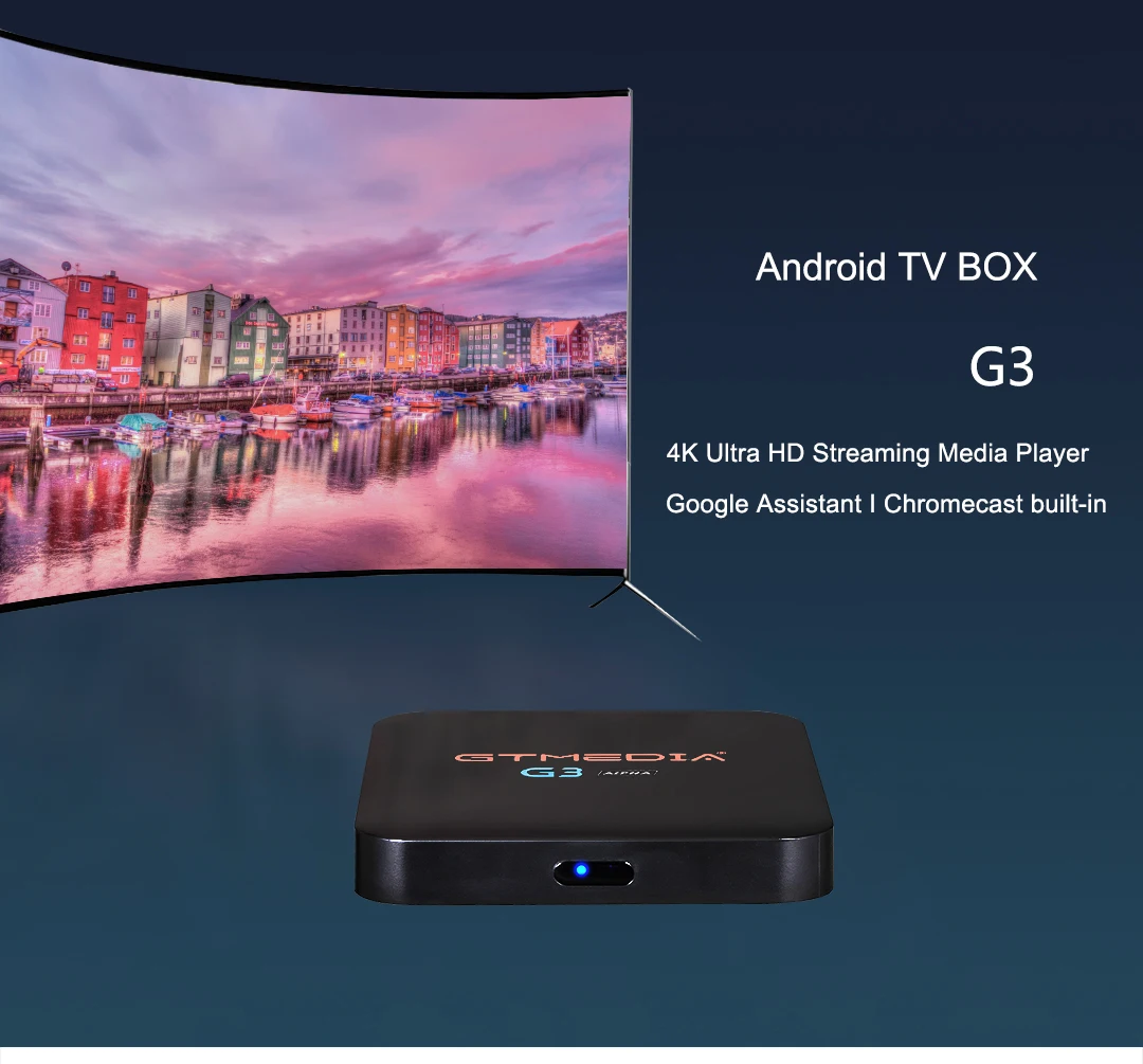 Бразилия GTMEDIA G3 Android 7,1+ IP ТВ сервер Smart tv Box медиаплеер 2 Гб 16 Гб пульт дистанционного управления 4K HD H.265 WIFI2.4G телеприставки