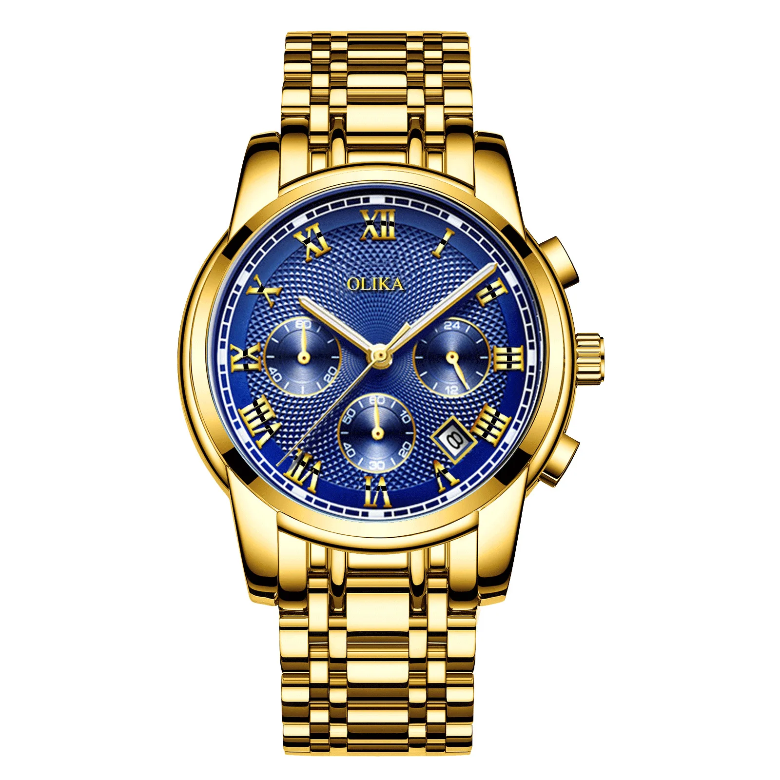 

Mens Watches Relogio Dourado Masculino Top Brand Luxury Golden Sport Quartz Watch For Men Reloj hombre Chronograph Wristwatch