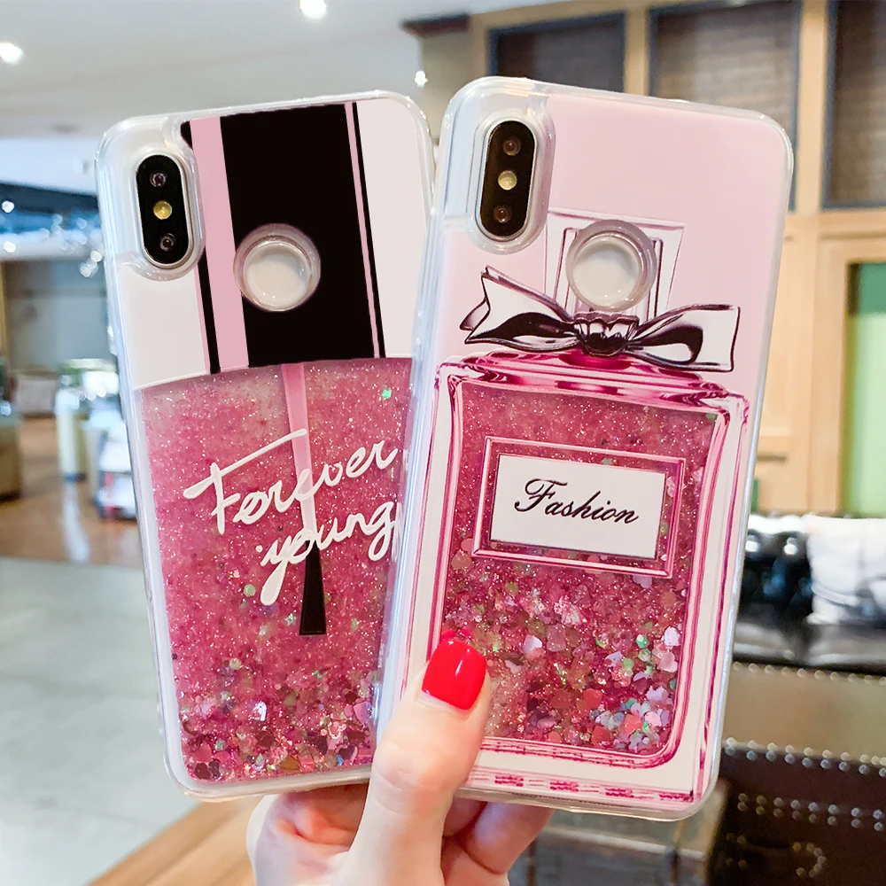 

Liquid Case For Xiaomi Mi 8 Redmi Note 5 7 Pro 4X Glitter Quicksand Silicone TPU Case For Xiaomi Mi 6X Redmi S2 5A 4A Note 4