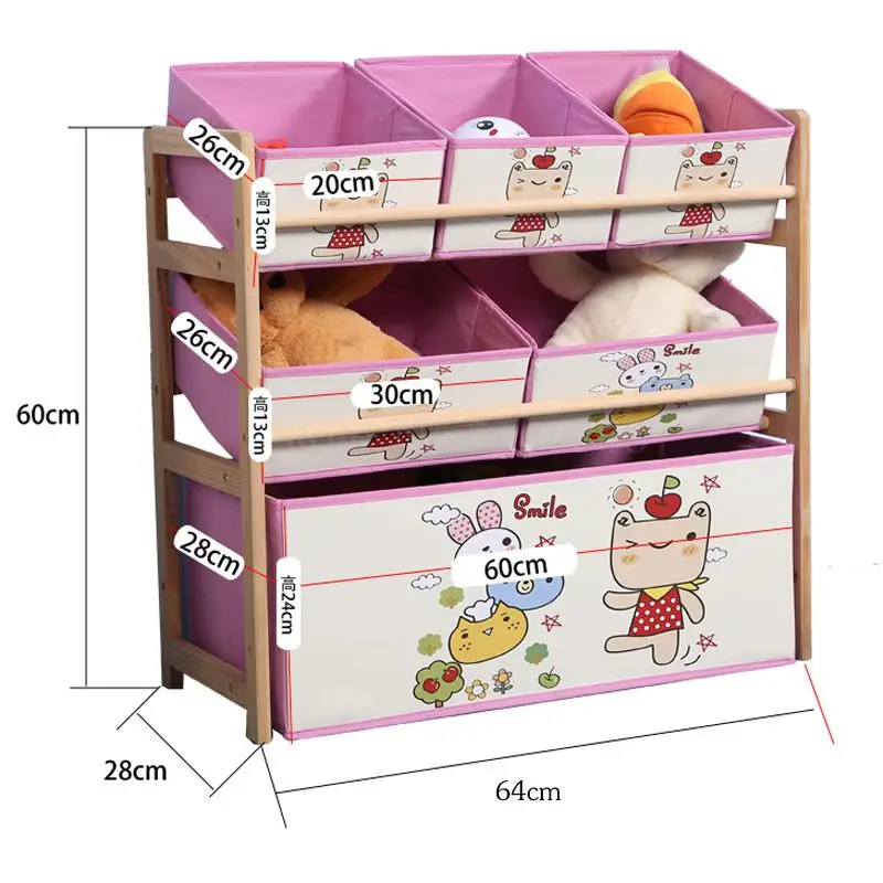 Solid wood toy rack storage rack toy box finishing child toy cabinet home toy storage artifact