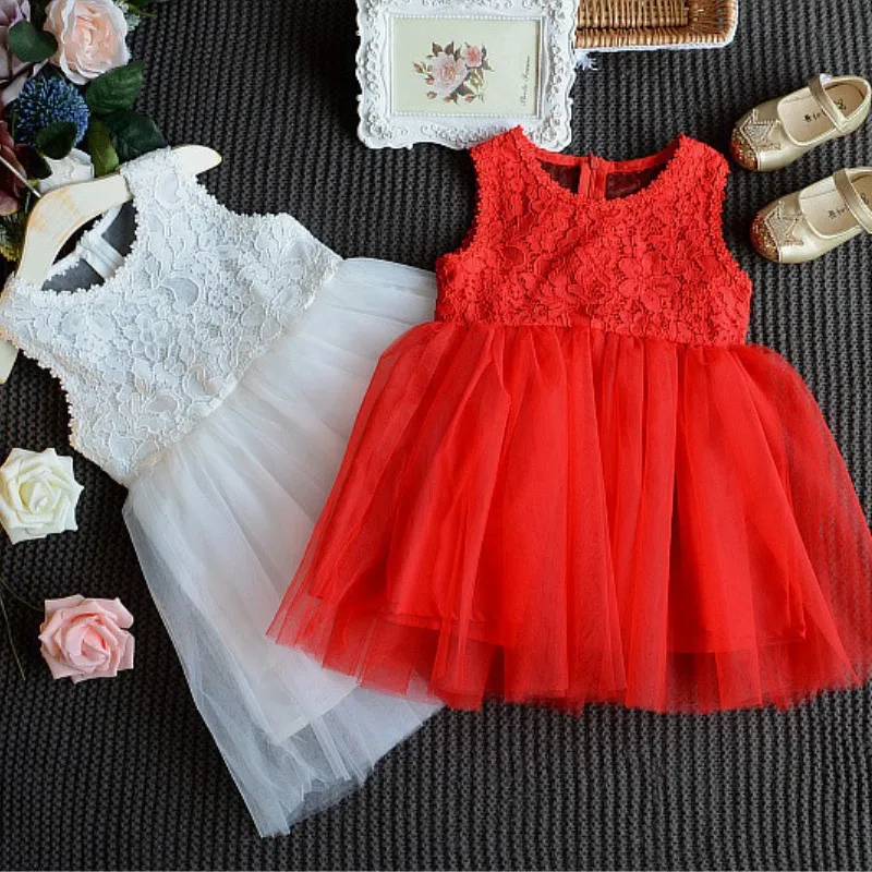 

Children's Clothing Girls Dress Sleeveless Style Lace Material Princess Style Fashion Dress Fits Summer Girl Clothes Pretty Girl