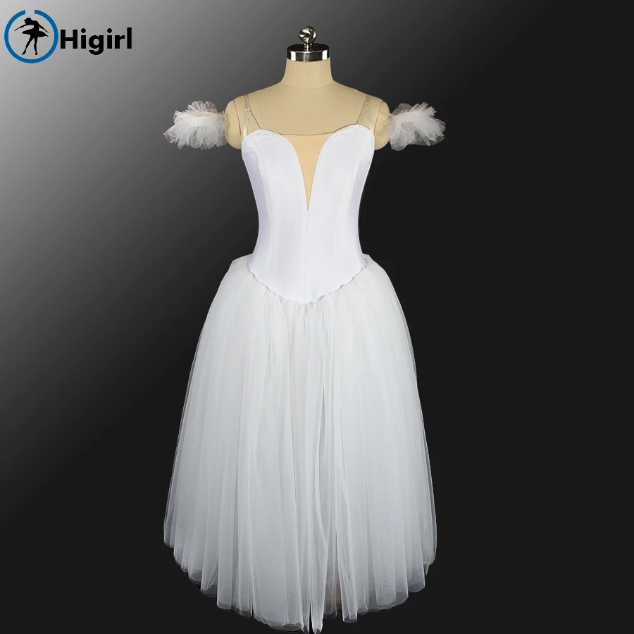 light green Ballet  dresses  stage costumes, professional Classical white long skirt ballet tutu for performance ballet BT9128