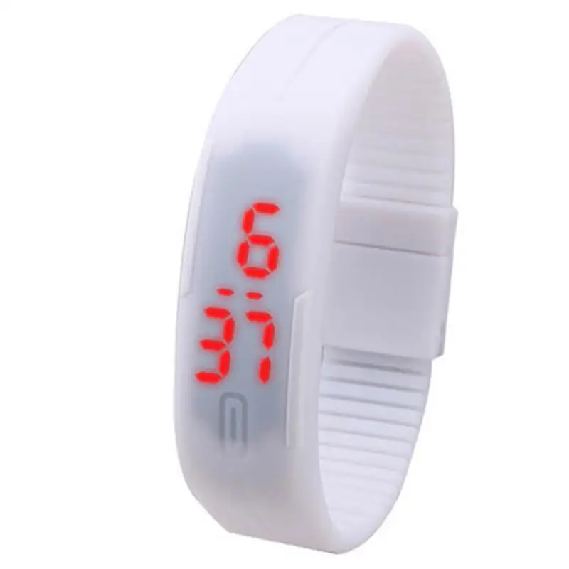 Simple Men Women Smart Watches Fashion Sports Outdoor Fitness Clock Shellhard Silicone Band LED Display Touch Digital Wristwatch