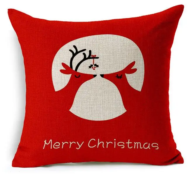 Высокое качество 45*45 см Рождественская подушка для хранения лося декоративная подушка с сердечником подушки - Цвет: Красный