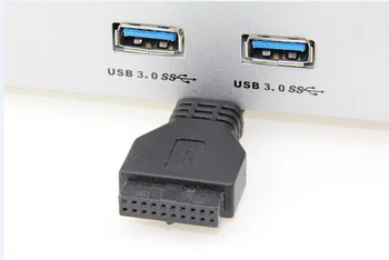 

Silver & Black 2 Ports USB 3.0 Hub 20Pin Desktop Computer CD-ROM Expansion Bay Rack Expanding Your PC Panel Mount Bracket