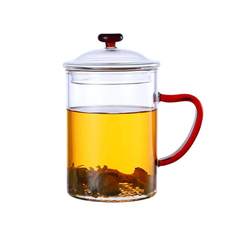 400ml large-capacity thick glass tea cup tea mug n...