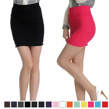 

New Hot Fashion High Waist Short Skirts Women's Sexy party Slim tight skirt Ladies one Size Above Knee Mini Pencil Skirt