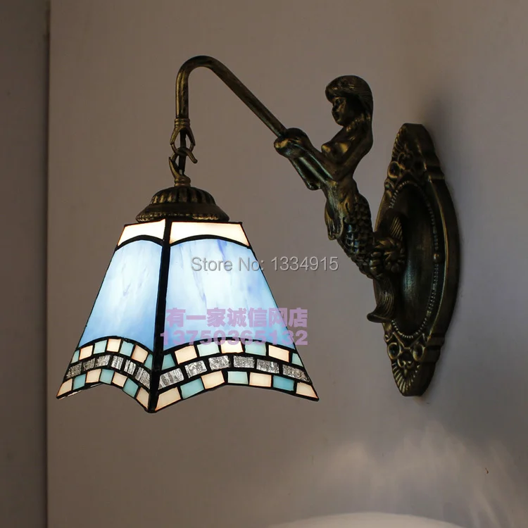 

free shipping Energy conservation light household restaurant corridor The little mermaid wall lamp crystal lamp droplight 100041