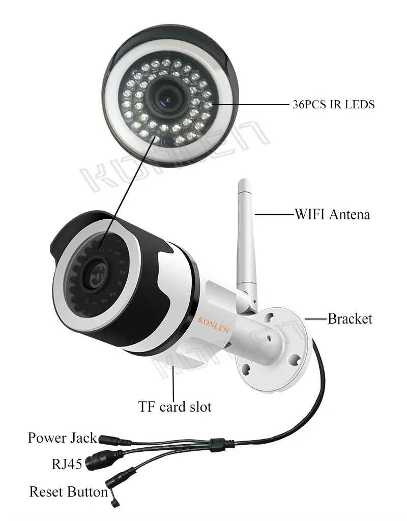Outdoor camera with micro SD card