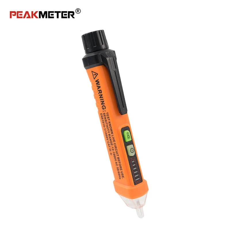 

PEAKMETER PM8908C Non-contact AC Voltage Detectors Tester Meter 12V-1000V Pen style Volt Electric Test