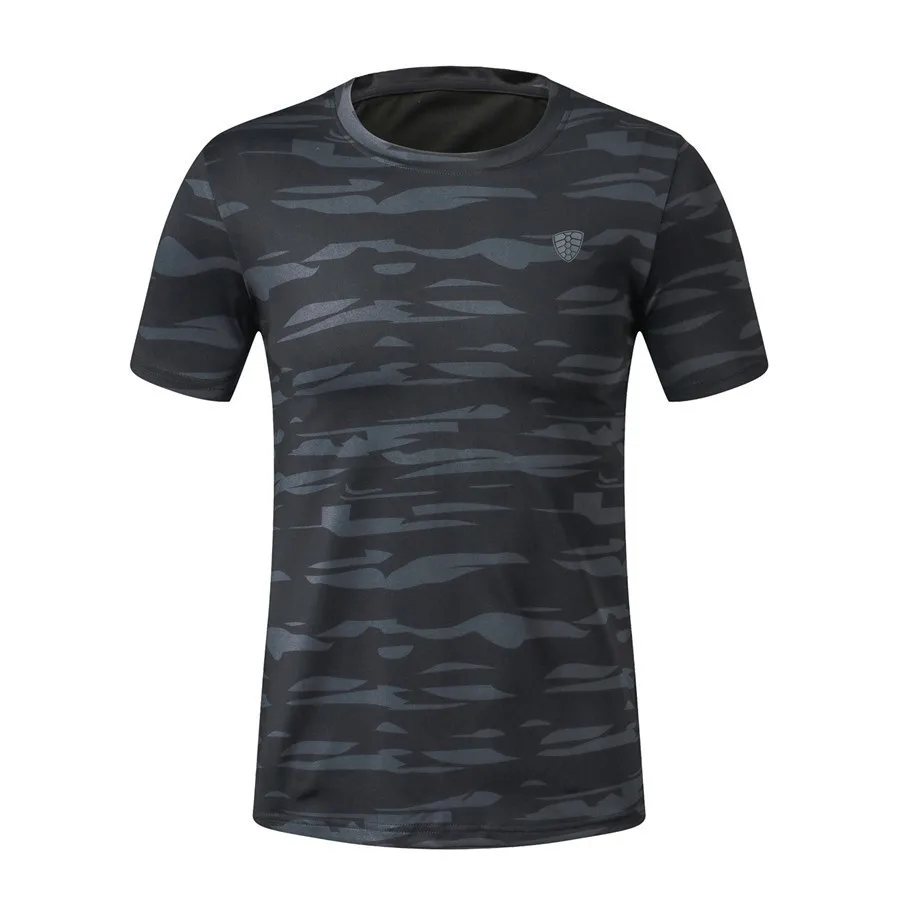 Большие размеры мужские уличные треккинговые походные футболки для охоты рыбалки Военная тактическая футболка камуфляжная армейская быстросохнущая Спортивная футболка для спортзала