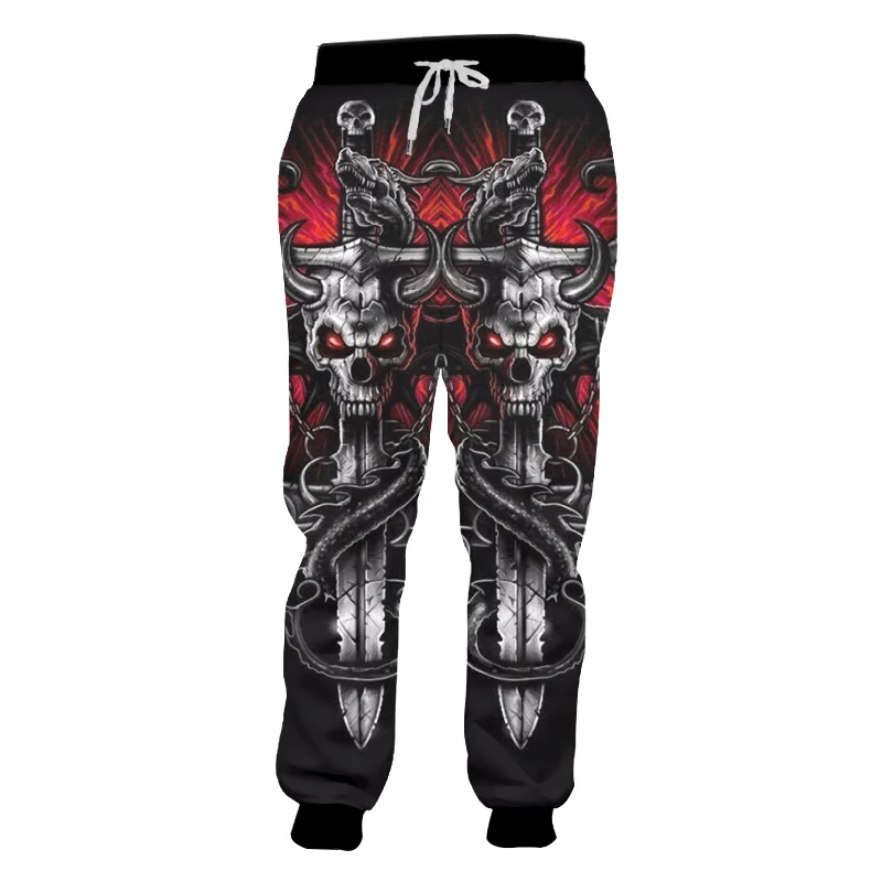 OGKB Joggers Pants New Harajuku Men's Cool Key Chain Skull Printed 3d Sweatpants Autumn Fall Winter Style Trousers Dropshipping