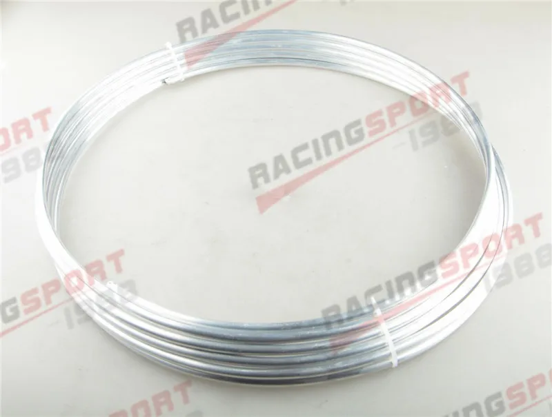 

Aluminum Fuel Line 5/16" (7.9mm), 3/8" (9.5mm), 1/2" (12.7mm), 5/8" (15.8mm) OD x 25 FT (7.6m) Roll Fuel /Oil /Water /E85 Silver