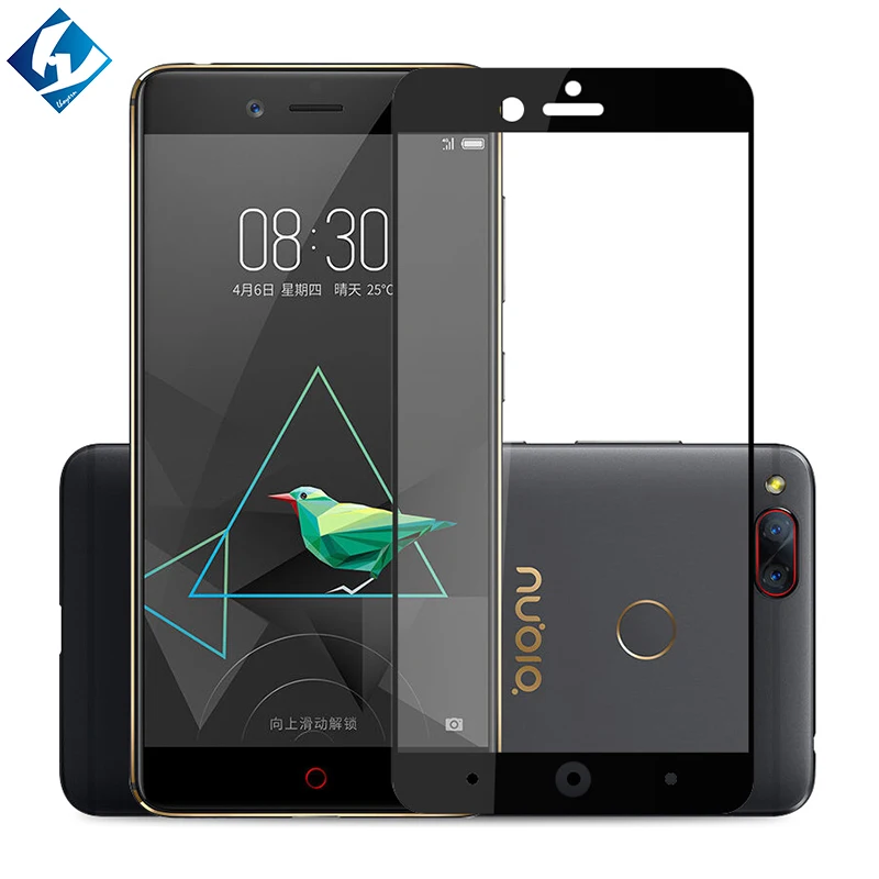 Tempered glass Protective film For ZTE Nubia Z17 mini NX569j 5.2&quot Full Screen Protector Lhoyern Brand Type-C adapter for gift |