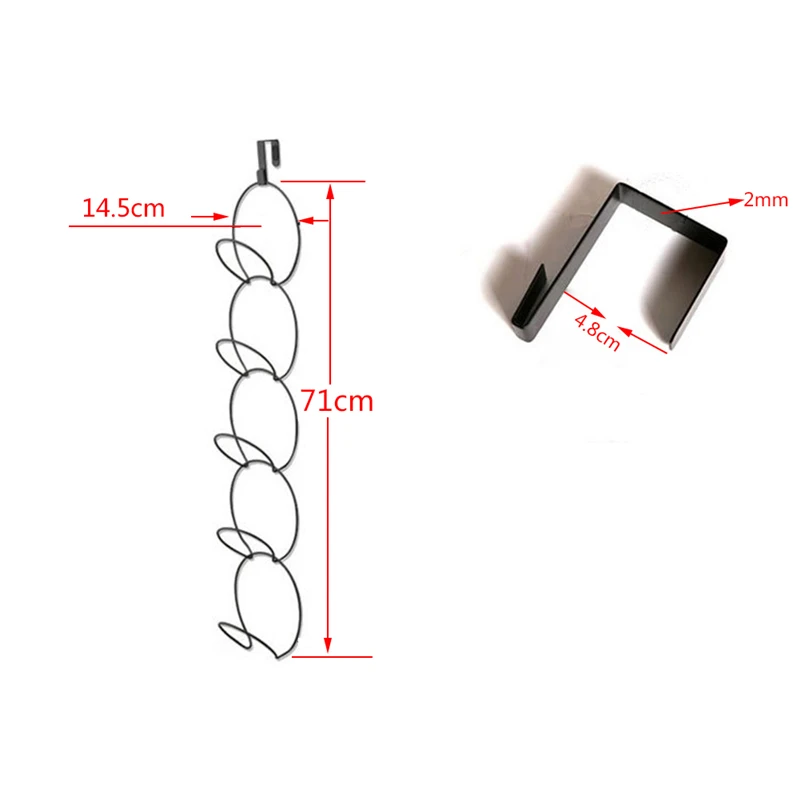 Портативный 1-крюк 5 кольцо круглого сечения мульти-Слои дверной гвоздь без металлический ткацкий станок с шапка крючок для сумки шарф шкаф для хранения стойку для домашнего хранения
