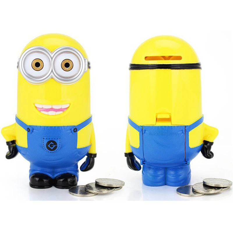 

Minion Lovely 3D Minions Cartoon Figures Piggy Bank Money Box Hucha Saving Coin Cent Penny Children Toy alcancia Kids Baby Toy