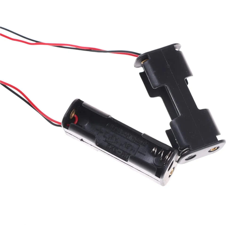 

2pcs/lot Plastic AA Battery Case Holder Storage Box with Wire Leads for Model Toy Car Spare Parts RC Helicopter Accessoies