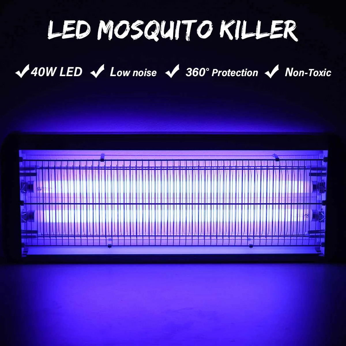 

40W 220V UV Light Shock Electric Mosquito Killer Lamps Bedroom Indoor Outdoor Garden Insect Flying Pest Bug Zapper Traps US Plug