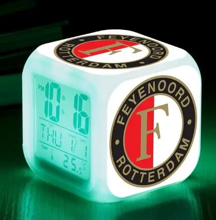 FC Utrecht цифровые часы голландский футбольный клуб светодиодный Будильник Часы-Будильник reveil enfant ночной дисплей светодиодный часы