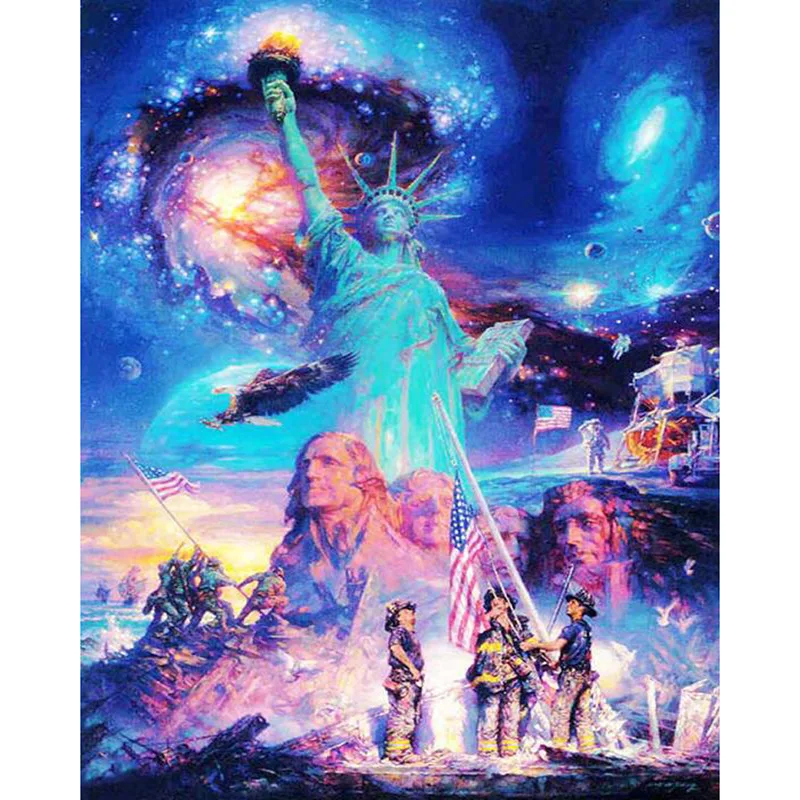 

DIY Diamond Painting Statue Scenery Cross Stitch Full Round Cross stitch diamond embroidery rhinestones Wall Painting love gift