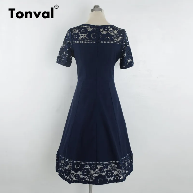 Tonval женское бордовое винтажное кружевное платье с коротким рукавом летние элегантные женские вечерние платья ретро платье