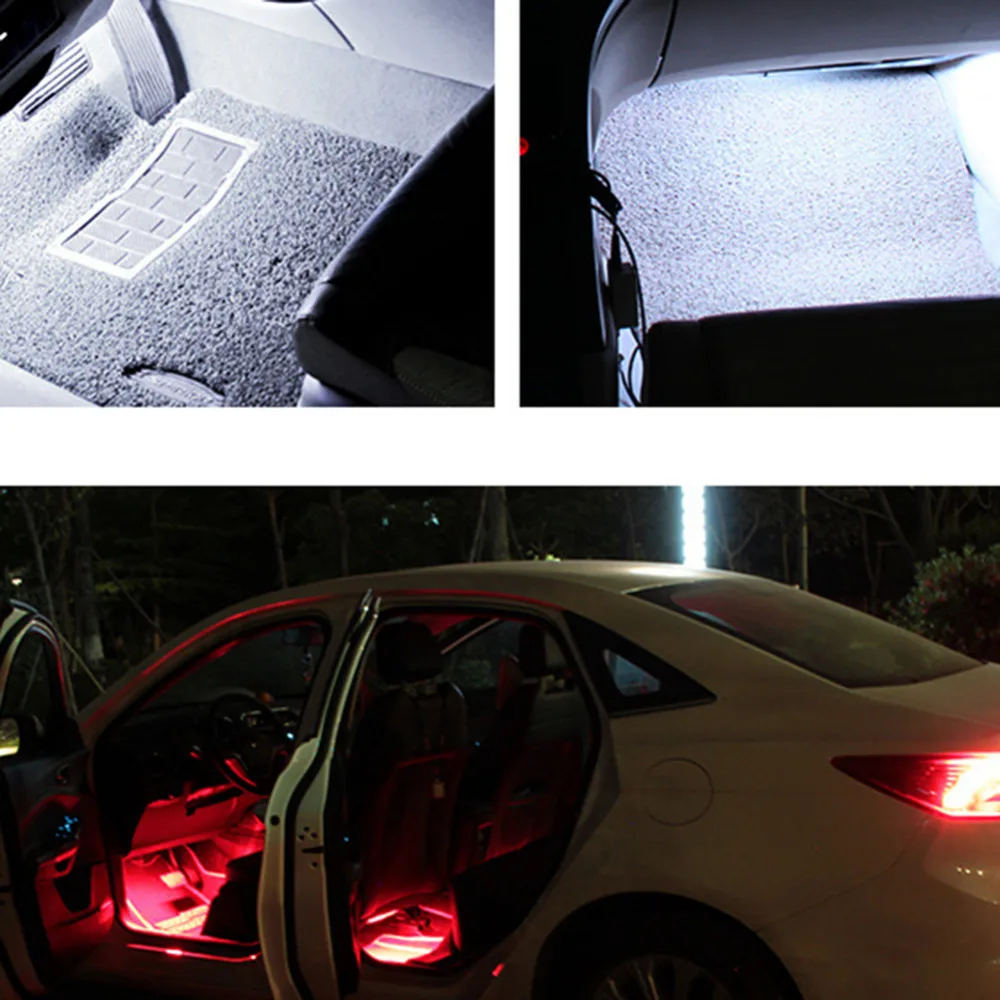4 в 1 9 Вт 36 SMD 5050 LEDs украшение салона автомобиля пола атмосферный неоновый свет