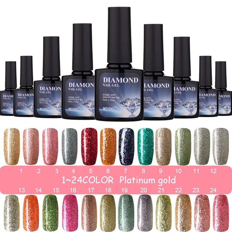MDSKL Platinum Series UV Nail Polish 10ML Super Color Gel Paint Art