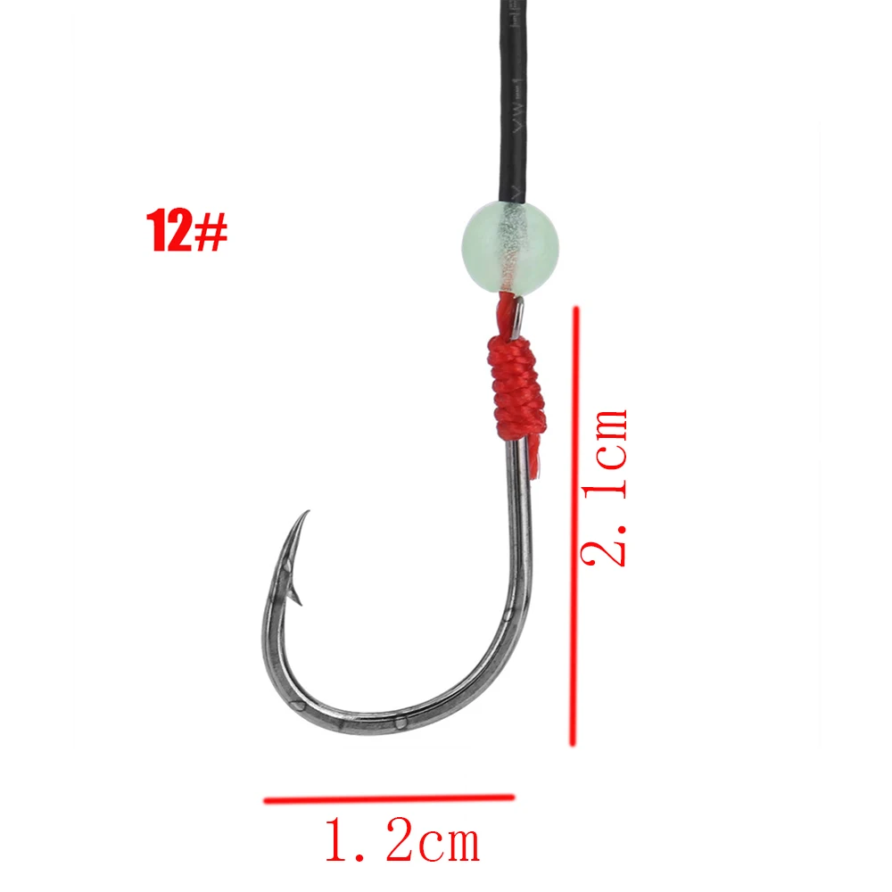4 шт. взрывоопасный рыболовный крючок из углеродистой стали, анти-обмотка, мульти заточенные крючки, снасти, крепкая приманка, ледяной морской острый Рыболовный крючок - Цвет: 12
