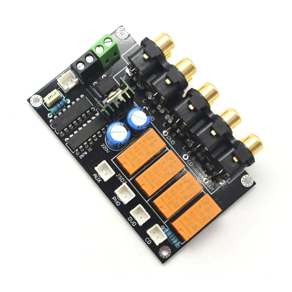 Lusya Touch button 4 way audio Switch Input Selection Board DC or AC input 2.0 channel stereo Source switching board B9-001 Lusya Touch button 4 way audio Switch Input Selection Board DC or AC input 2.0 channel stereo Source switching board B9-001