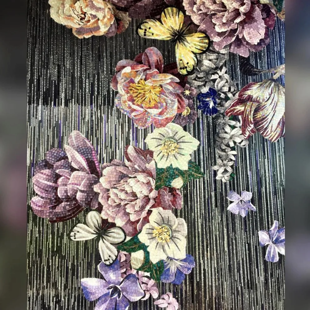 

flowerpower mosaic mural ,luxury mosaic