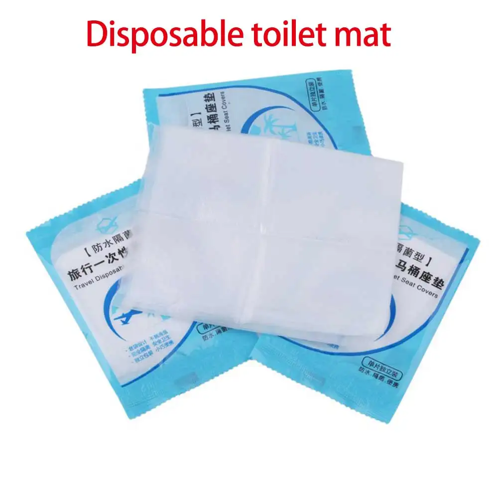 

1/6/10Pcs Portable Toilet Seat Cover Mat Disposable Waterproof Safety Toilet Seat Pad For Travel/Camping Bathroom toilet mat