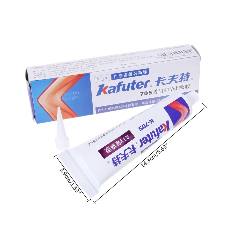 Новинка Высокое качество Kafuter 705 прозрачный RTV силиконовый резиновый клей смазочный герметик A813