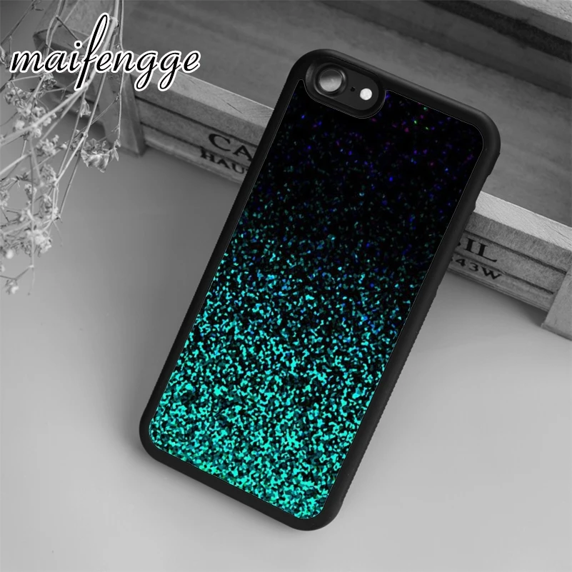 Блестящий мятный чехол maifengge для iPhone 5 6 6s 7 8 plus X XR XS max 11 12 Pro Samsung Galaxy S7edge S8 S9 S10|case for