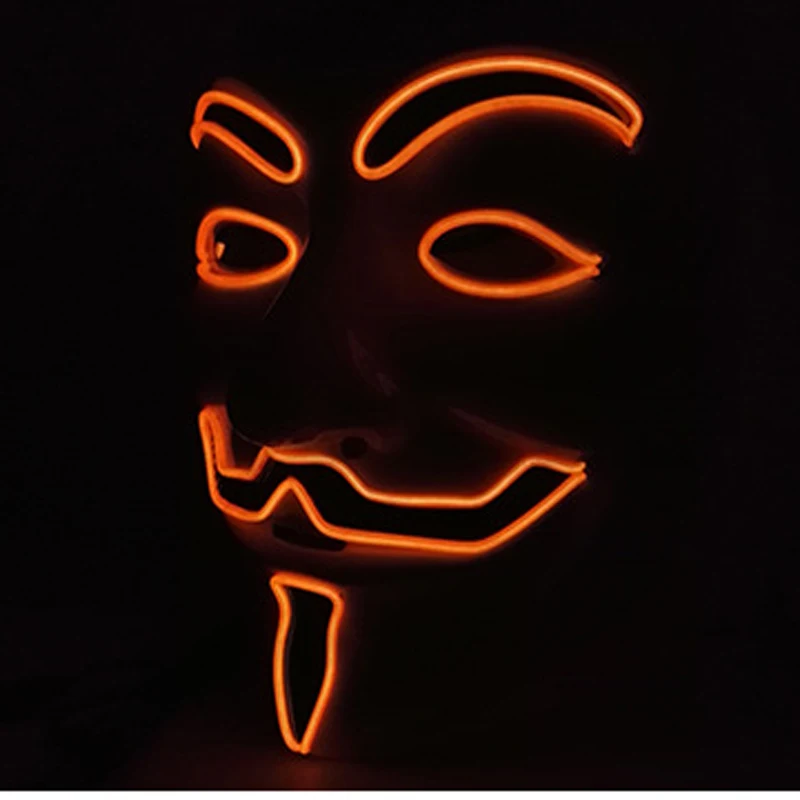 LED Helmet Mask DIY EVA DJ EL Wire Cosplay Prop Halloween Full Face Party Bar Masks | Тематическая одежда и униформа