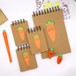 Coloffice милые выражения морковь Memo pad простой записная книжка подарок для девочки офисные и школьные принадлежности 7,6*10 см 14*21 см 1 шт