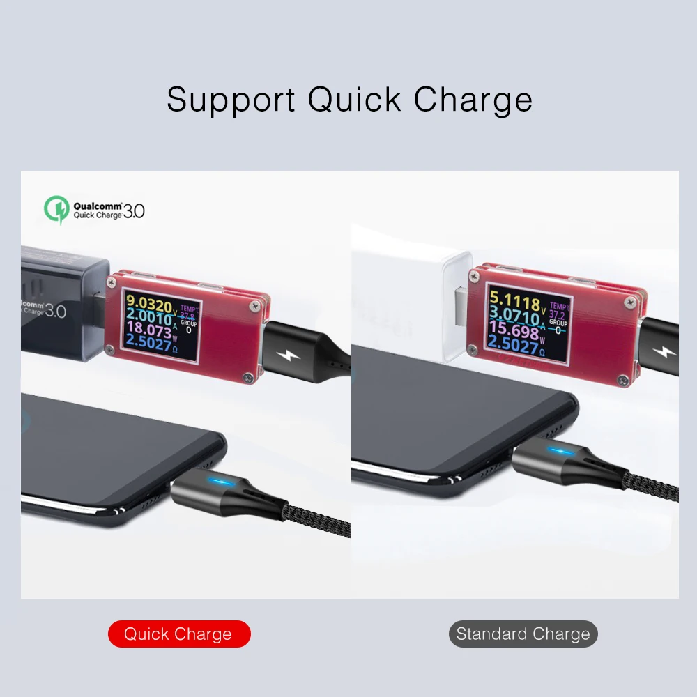 AS USB نوع C/المصغّر USB/الإضاءة 1 M كابل مغناطيسي USB-C مهايئ شاحن سريع المغناطيس كابل ل فون هواوي المحمول الهاتف كابل