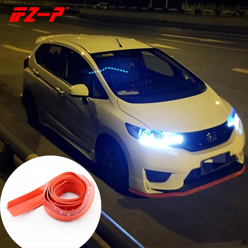 Car Front Bumper Soft Rubber CARBON FIBER for Car-styling Auto Bumper Stickers body Kit Front Lip FZ-P