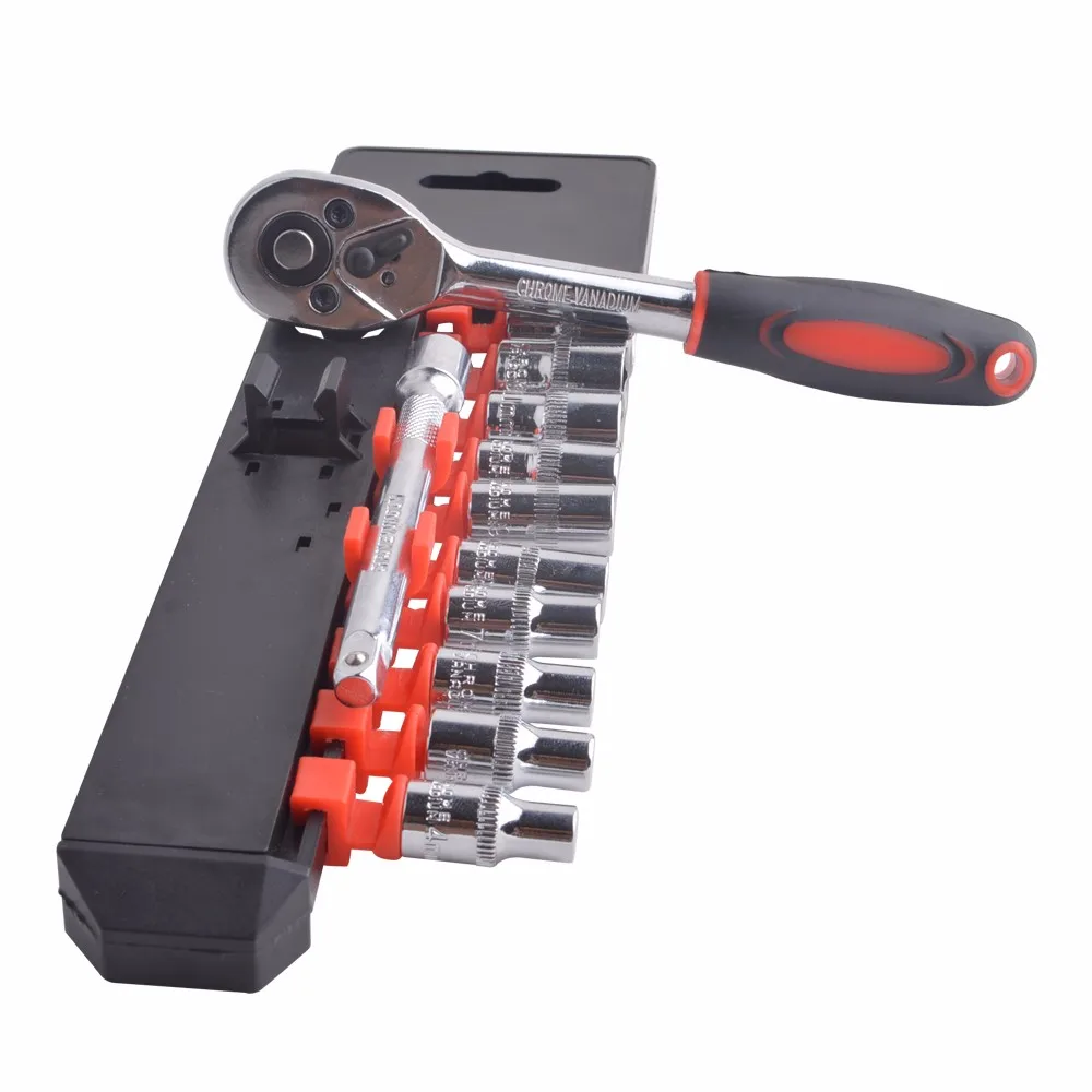 HUAFENG BIG ARROW 12Pcs/Set 6.3mm Socket Wrench Set 1/4" Ratchet Wrench