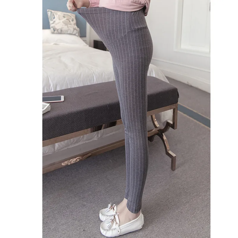 Maternity Women Leggings Autumn Stripped Pregnant Belly Pants Maternity Nursing Trousers For Pregnancy Women Clothing E0047