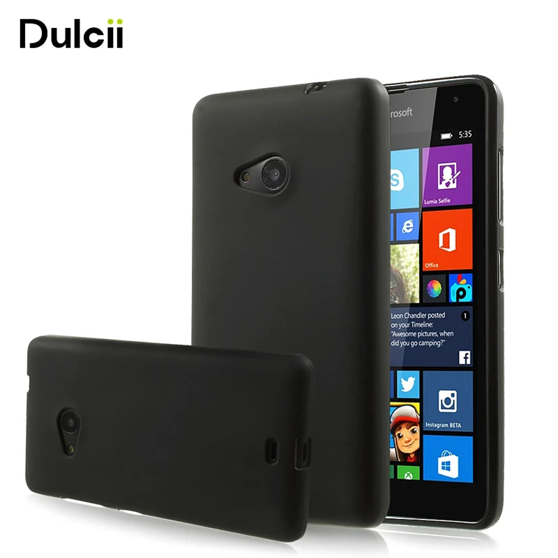 DULCII For Microsoft Lumia 535 Case for Nokia lumia535 Dual SIM Cover Matte TPU Phone Smartphone Soft Back Gel Shell |