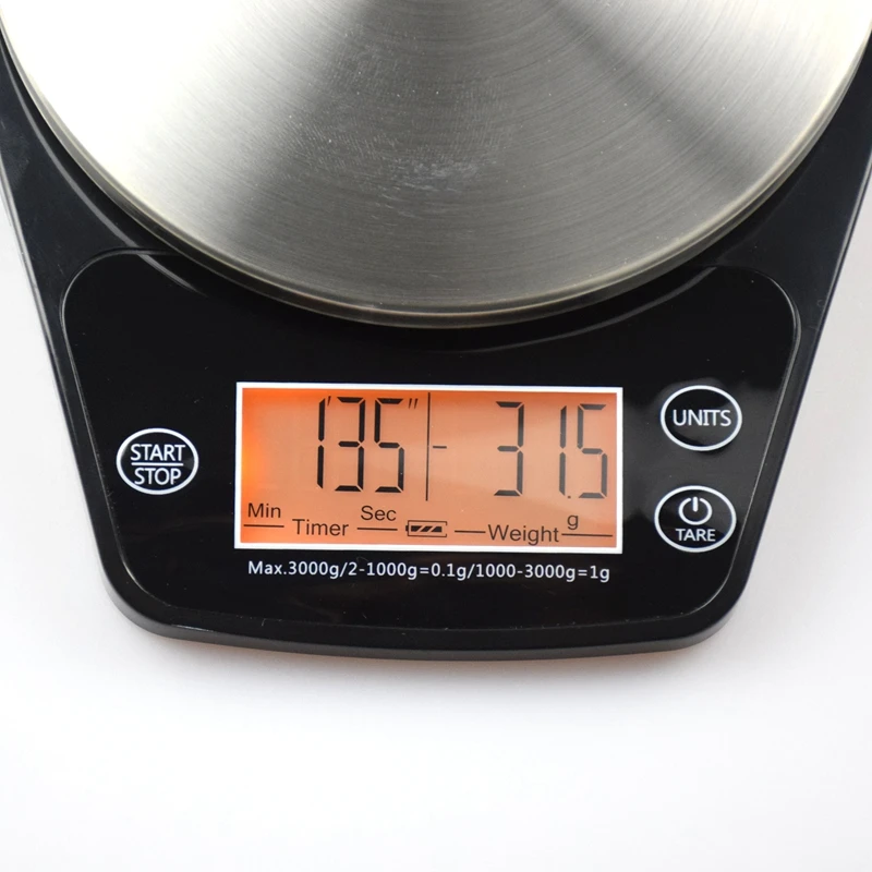 Мини капельного цифровые весы с таймером 3 кг 0,1 г Electrinoic Кухня масштаба стол для приготовления выпечки взвешивания V60 Кофе масштаба