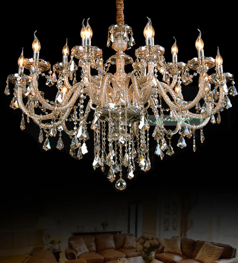 Bohemian crystal chandeleir discount led lamps 18 lights wholesale low