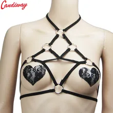 Candiway сексуальный открытый бюстгальтер Холтер Грудь Жгут БДСМ связывание ограничения ремень Клубная игра секс-игрушки для взрослых продукт для женщин