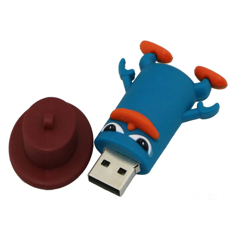 USB флеш-накопитель, флеш-накопитель, Забавный милый Перри, платипус, флеш-память 2,0, флеш-накопитель, u-диск, 4 ГБ, 8 ГБ, 16 ГБ, 32 ГБ, usb-накопитель