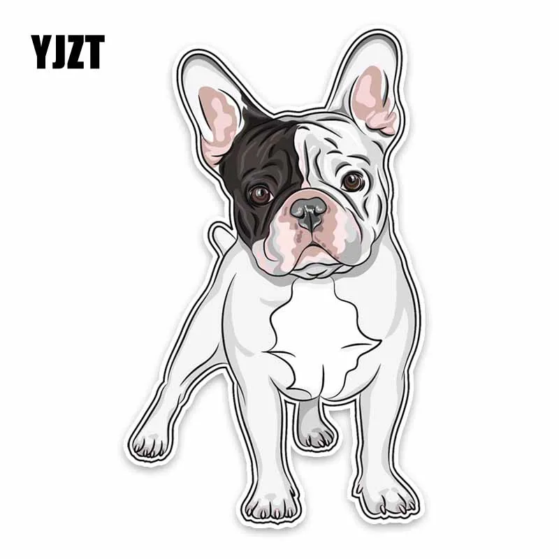 

YJZT 9.3*15CM Cute Funny Dog Car Bumper Window Decoration Fashion Car Sticker C1-4052